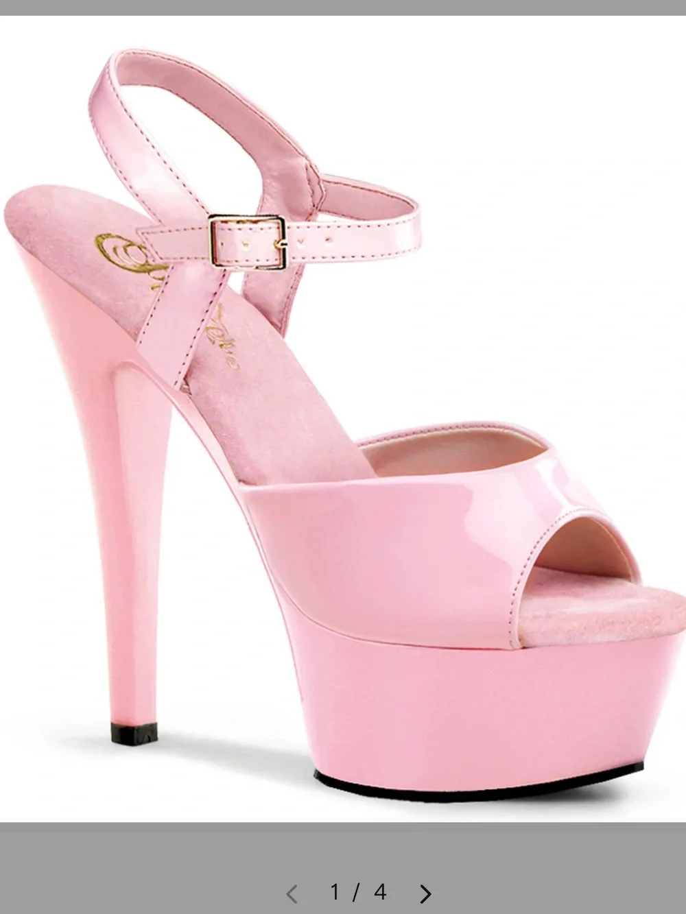 Pleaser Kiss-209 Baby Pink - worn once